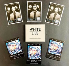 WHITE LIES  Rare PROMOTIONAL CD's & PROMOTIONAL STICKERS 2 Cd Promos & 2 badges