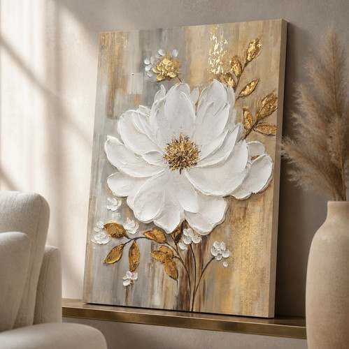 Large ooak floral canvas - large,