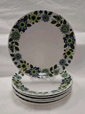 6x Midwinter, April Flowers By Jessie Tait, 7" Side Plates, c1968-1980