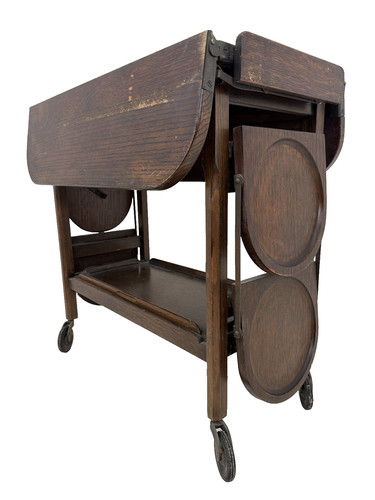 Antique tea trolley table drop - antique,