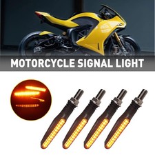 2x Universal 12 LED Motorcycle Indicators Motorbike Turn Signal Light 12V Amber