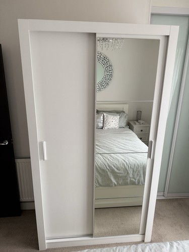 White sliding door wardrobe - 2-door,