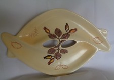 LARGE CARLTON WARE HAND PAINTED SPLIT DISH AUSTRALIAN DESIGN