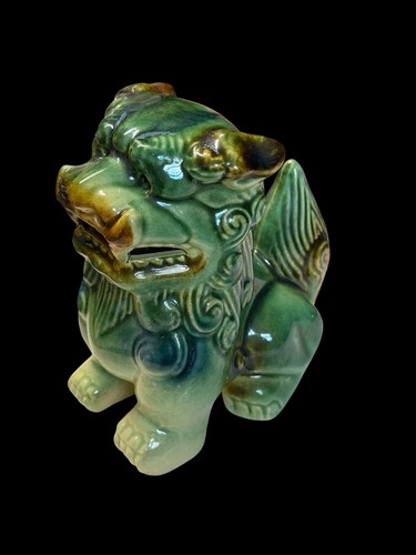 1970s taiwan ceramic foo - taiwan, dog