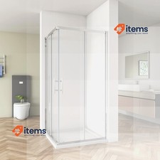 Biubiubath Corner Shower Box 80x80 cm H.185 cm Sliding Door Transparent