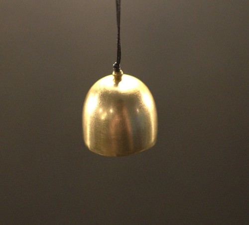Small brass hand bell - hand,