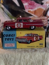 Corgi Toys 439 Chevrolet Impala Fire Chief Car Boxed 1960’s