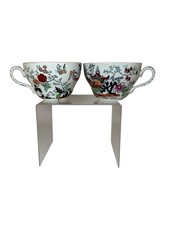 Antique Ashworth Bros Hanley Oriental Pagoda 2x Porcelain tea coffee Cup