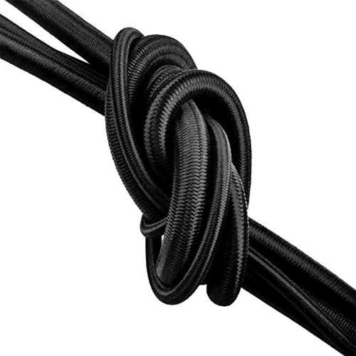 Black round elastic shock - round,