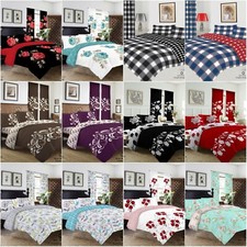 New Duvet Set Quilt Cover Fitted Sheet Pillow Cases or Matching Curtains