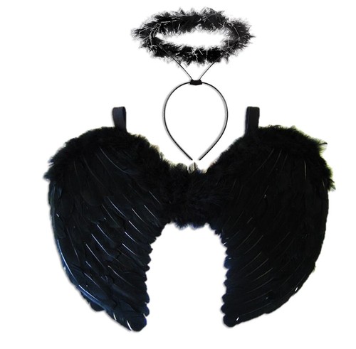Halloween black feather - halloween, wings