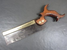 8" brass backed dovetail tenon saw vintage old tool by Clegg & Barton