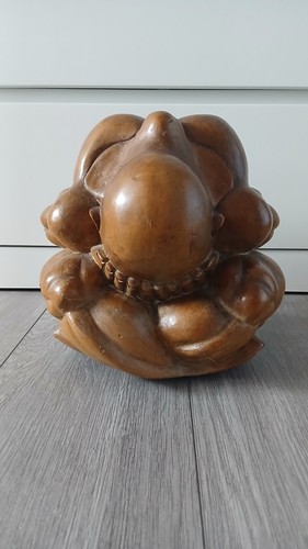Wooden weeping buddha statue - weeping,