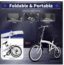 White Folding Bike Foldable