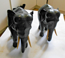 VINTAGE LARGE PAIR HAND CARVED