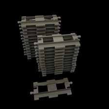 LEGO ® DUPLO RAILWAY TRACKS 24 TRAIN DARK GREY straight SHORT STRAIGHT TRACK TO