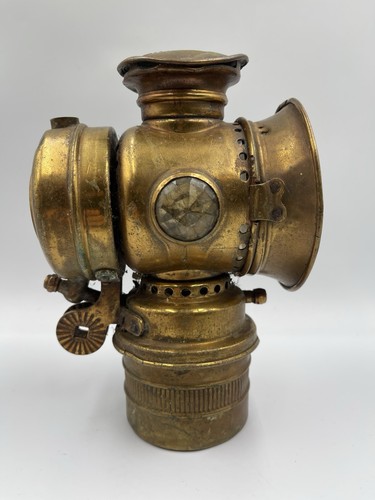 Antique carbide bicycle - antique, lamp