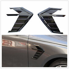 Universal Glossy Black ABS Air Vent Sticker Body Kits Car Side Trim 3D 23cm*20cm