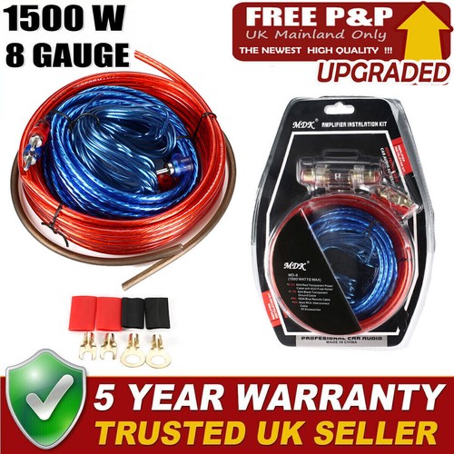 Car amplifier wiring kit - wiring, 8