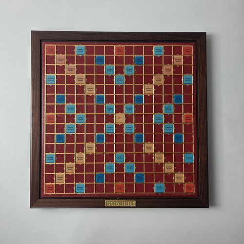 Scrabble deluxe edition wooden - scrabble,