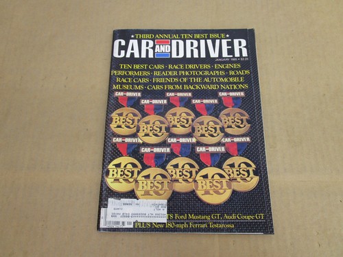 Car and driver january - january, 1985