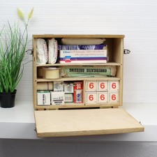 Vintage Wooden First Aid Case with Contents by Wallace Cameron.
