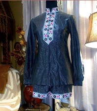 Vintage 60's Silver Lurex Hot pants set.