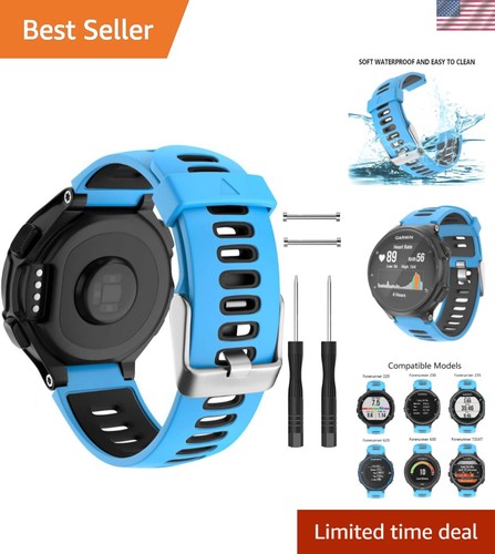Adjustable blue silicone watch - adjustable,