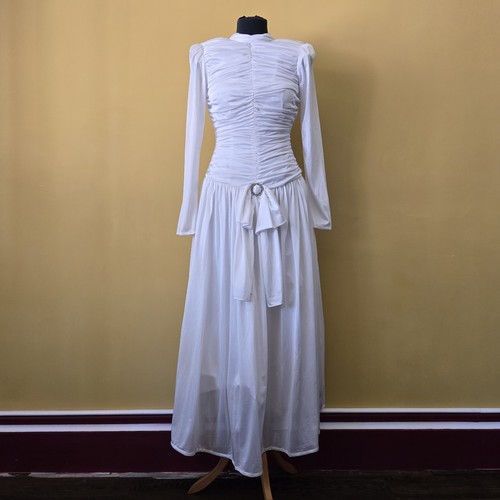 Vintage 1980s ruched ballgown - vintage,