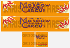 Code 3 Adhesive Vinyl Trailer Decal - Moscow Circus - 1/50 1/76 1/148 1/87 1/64