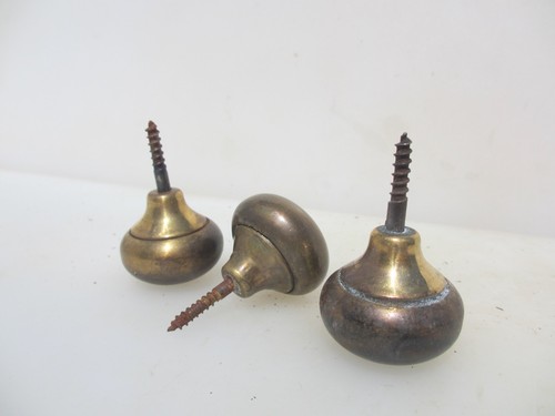 Vintage brass cabinet knob - brass,