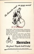 HERCULES 'The Finest Bicycle Built Today' ADVERT #6 Vintage 1948 Print Ad 686/51
