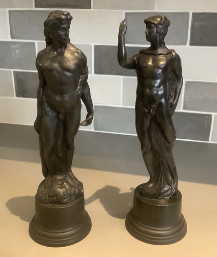 Pair vintage wedgwood black - pair,