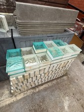 144 Glass Blocks Bricks 19x19x8cm