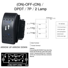 Blue LED Light Dash Rocker