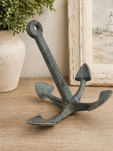 Metal boat anchor shelf sitter - boat,