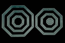 A set of six acrylic octagon