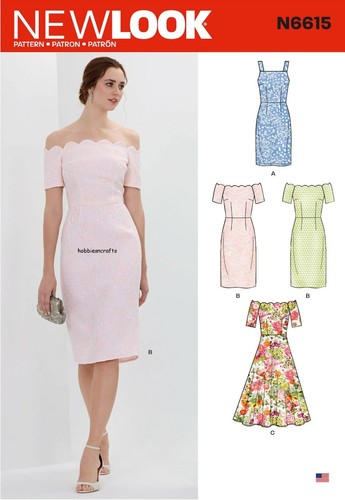 New look 6615 misses dresses - new,
