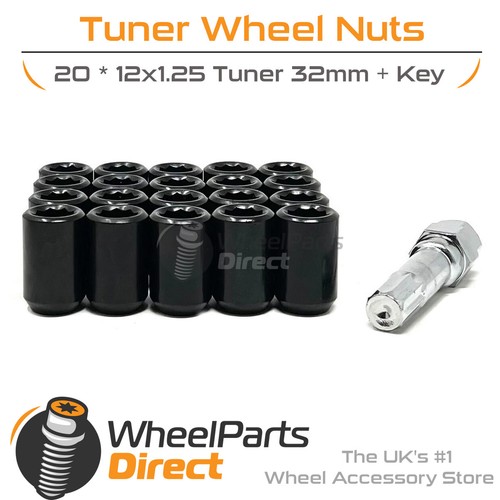 Wheel nuts tuner black - nuts, (20)