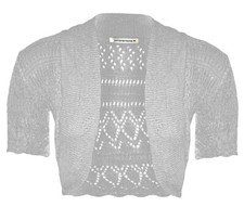 Crochet Bolero Shrug Womens Short Sleeve Shrug Knitted Open Cropped Cardigan Top