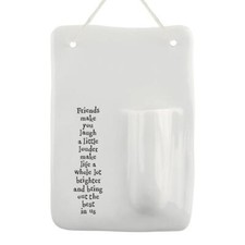 Wall vase hanging small white - wall,