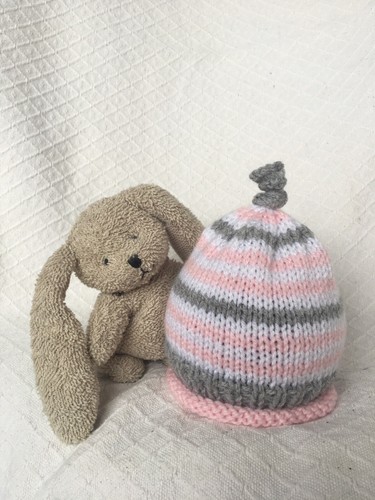 Hand knitted baby pixie - knitted, hat
