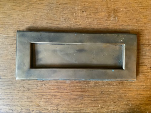 Vintage brass letter box - vintage,