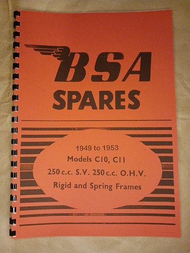 Bsa c10 c11 - parts, 1949-53