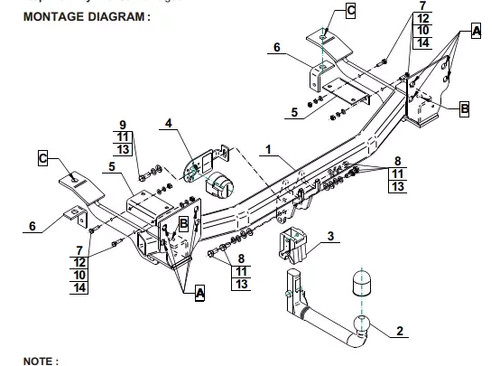 Detachable swan neck tow - detachable,