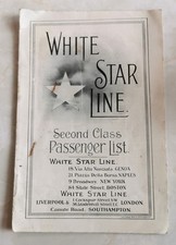 White Star Line - Second Class