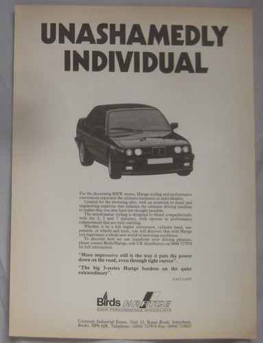 Bmw hartge original advert - bmw,