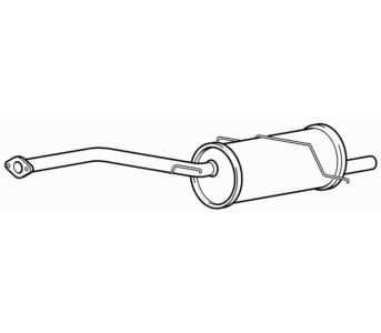 Rear exhaust silencer back - exhaust,