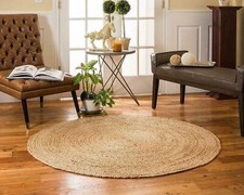 Round Rug Natural Jute Braided
