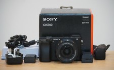 Sony Alpha A6300 - Black with 16-50 kit zoom and box- Shutter Count 2171